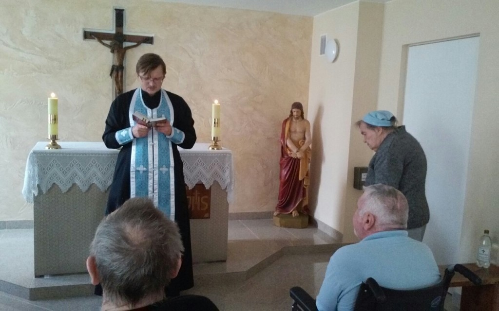 Молебен для подопечных в доме престарелых "Антавиляй" Вильнюсского района