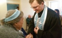 Молебен в доме престарелых «Antaviliu pensionatas»