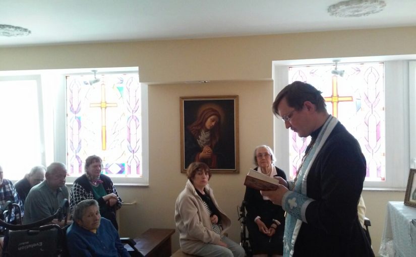 Молебен в доме престарелых «Антавиляй» (Вильнюсский р-н)