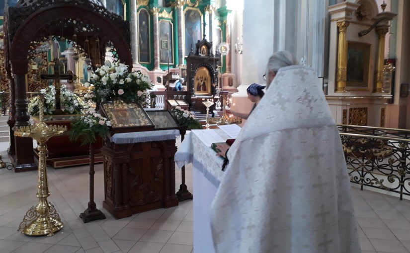 Молебен для добровольцев Свято-Духова монастыря